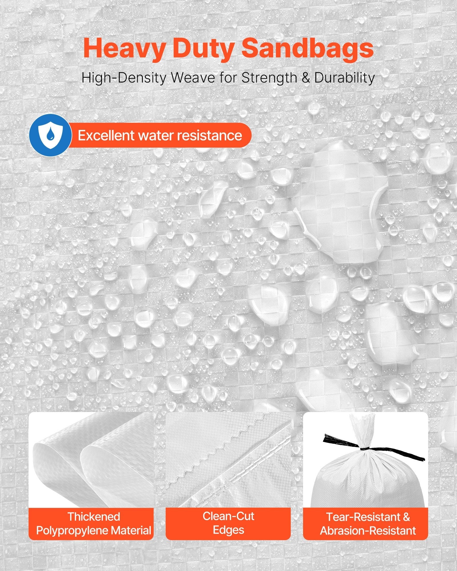 Heavy Duty Sand Bags, 50Pack 14" X 26", Empty Sandbags For Flooding