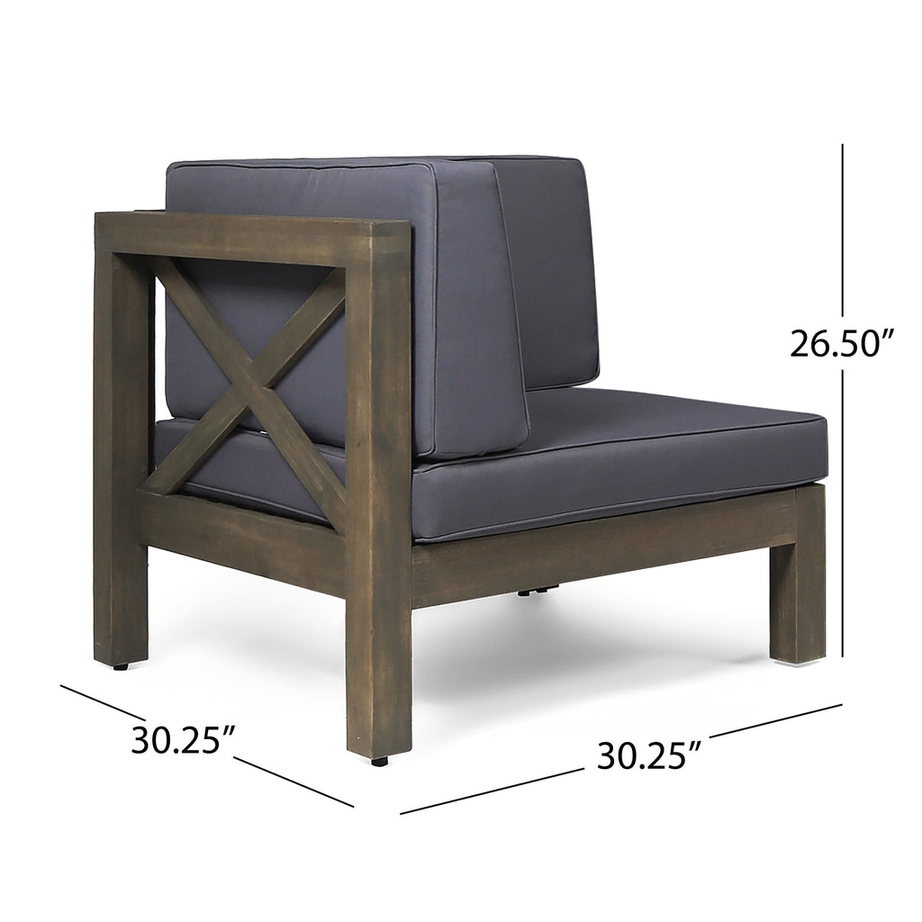 BRAVA X-BACK LOVESEAT ACACIA WOOD OUTDOOR WATER-RESISTANT SOFA
