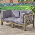 BRAVA X-BACK LOVESEAT ACACIA WOOD OUTDOOR WATER-RESISTANT SOFA