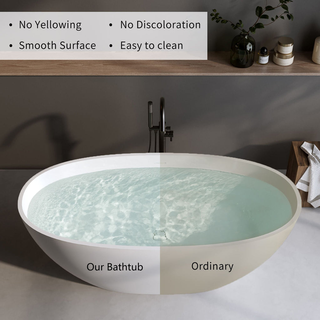 66.9″Solid Surface Matte Tub, Solid Surface Soaking Tub, Stone Resin