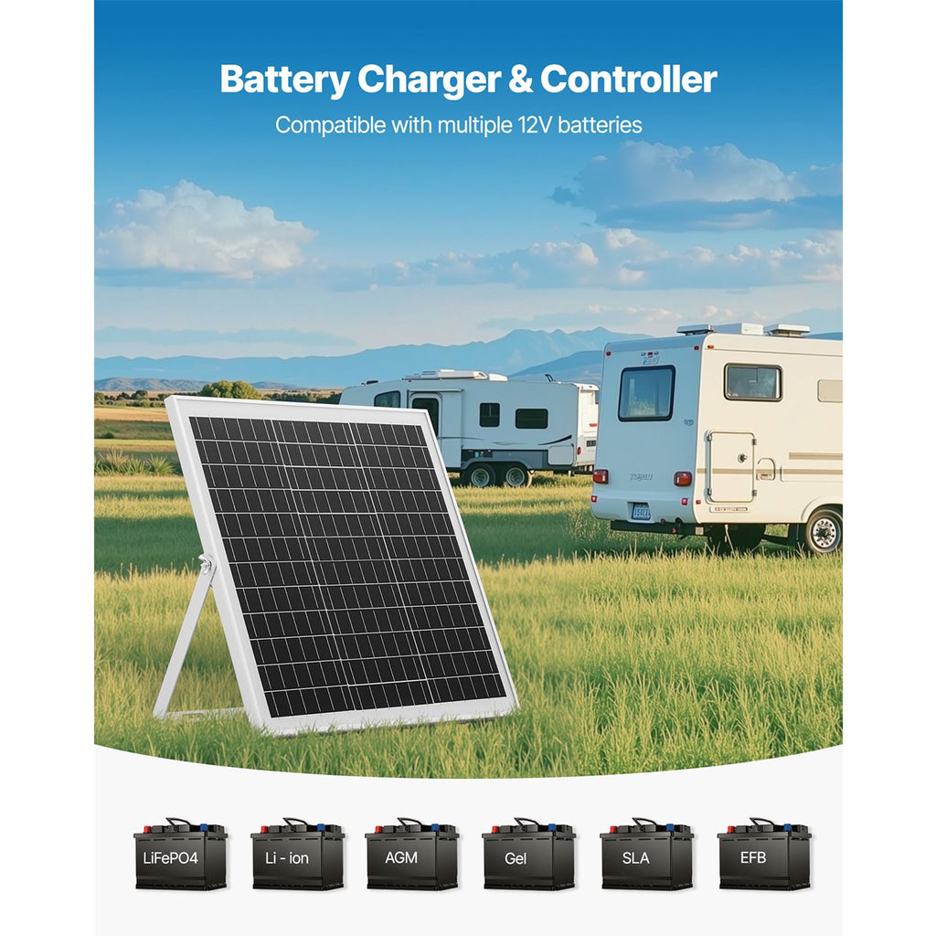 20W 12V Solar Panel Battery Charger, Solar Battery Trickle Charger