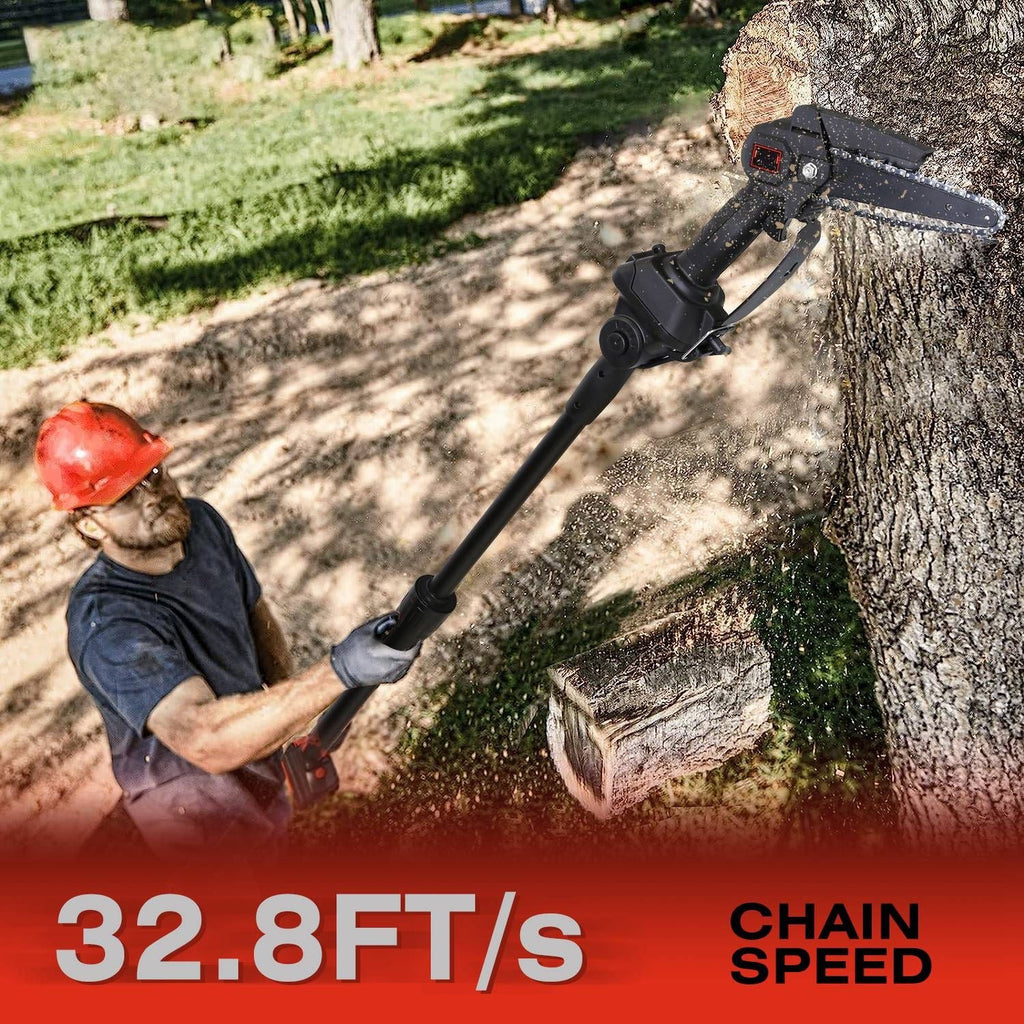 2-in-1 Cordless Pole Saw & Mini Chainsaw Electric Mini Chainsaw Length