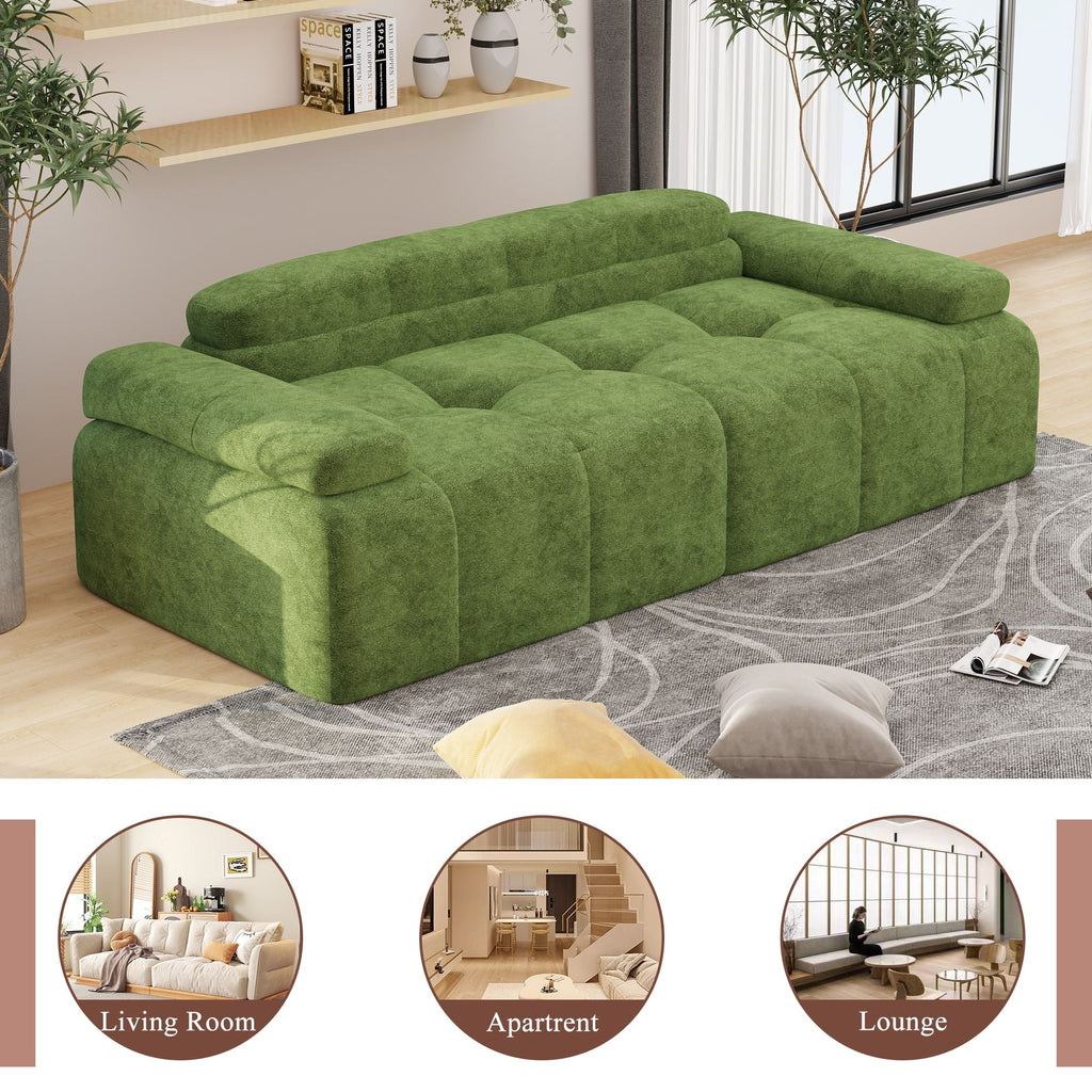Modern Sofa Bed,Velvet Sleeper Couch,3 Seater Tufted Sofa,And