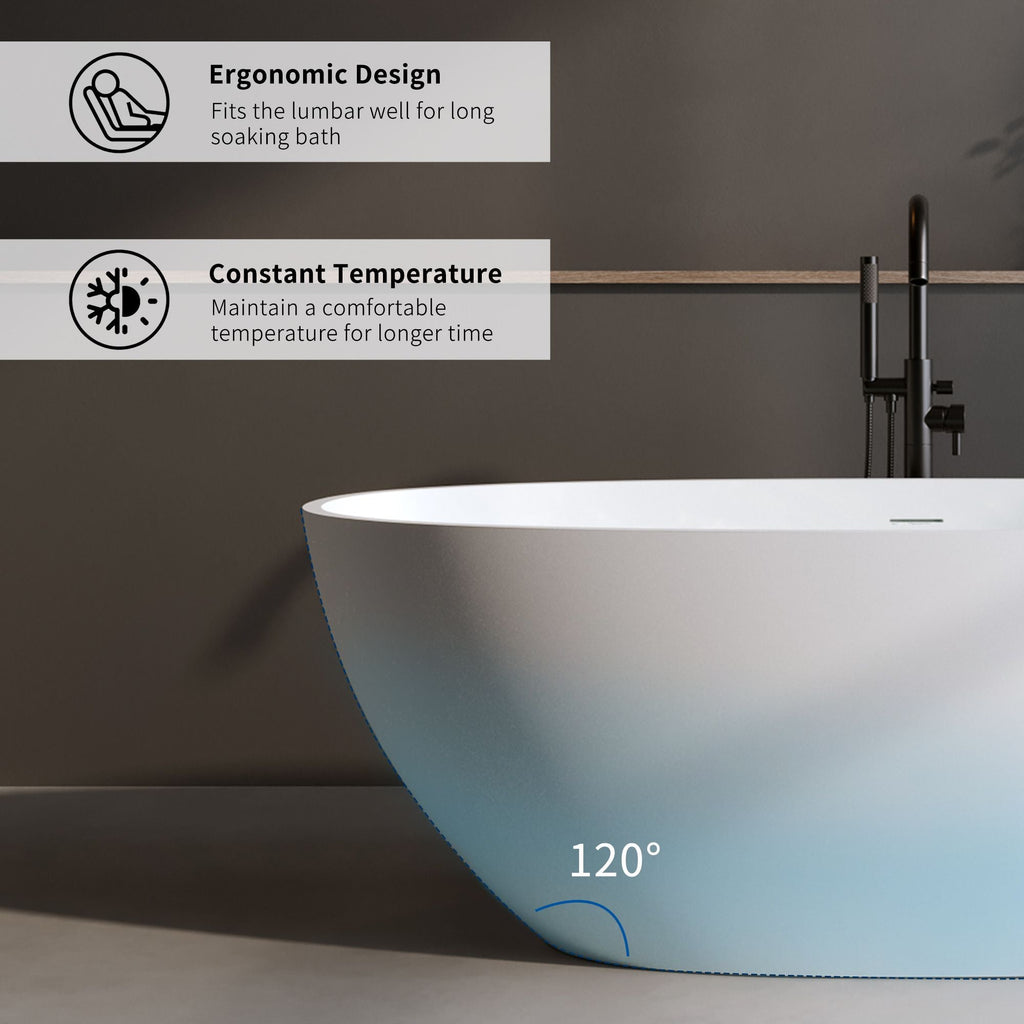 70.8″Solid Surface Matte Tub, Solid Surface Soaking Tub, Stone Resin