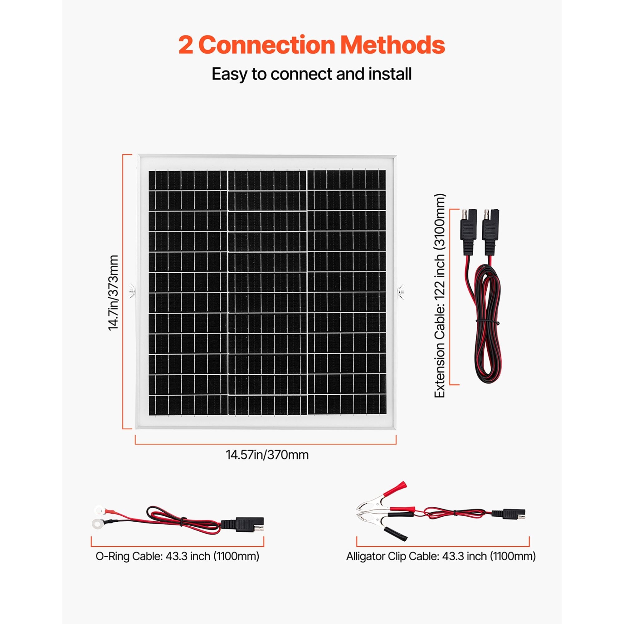 20W 12V Solar Panel Battery Charger, Solar Battery Trickle Charger