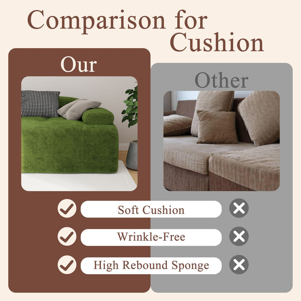 Modern Sofa Bed,Velvet Sleeper Couch,3 Seater Tufted Sofa,And