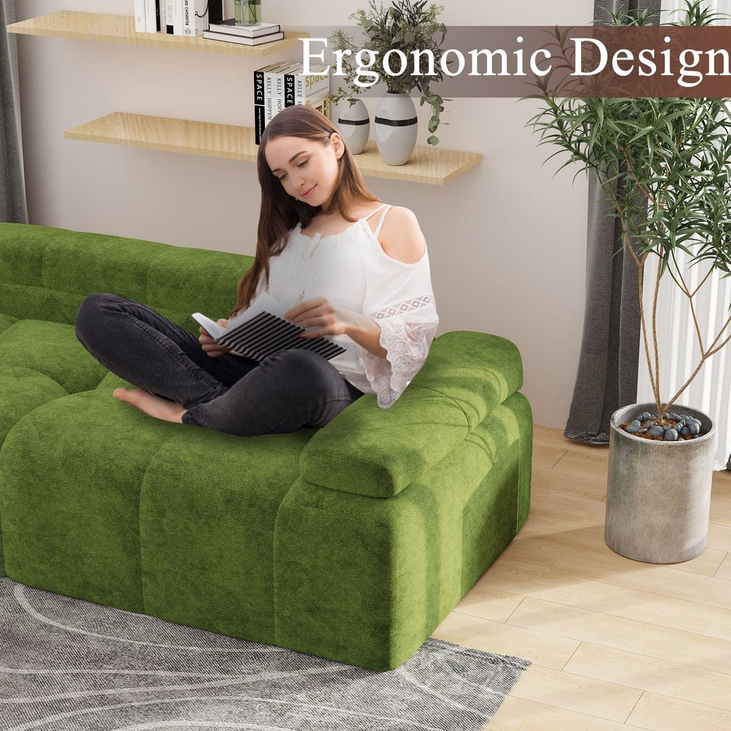 Modern Sofa Bed,Velvet Sleeper Couch,3 Seater Tufted Sofa,And