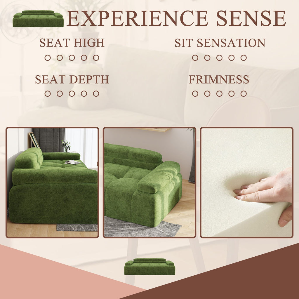 Modern Sofa Bed,Velvet Sleeper Couch,3 Seater Tufted Sofa,And