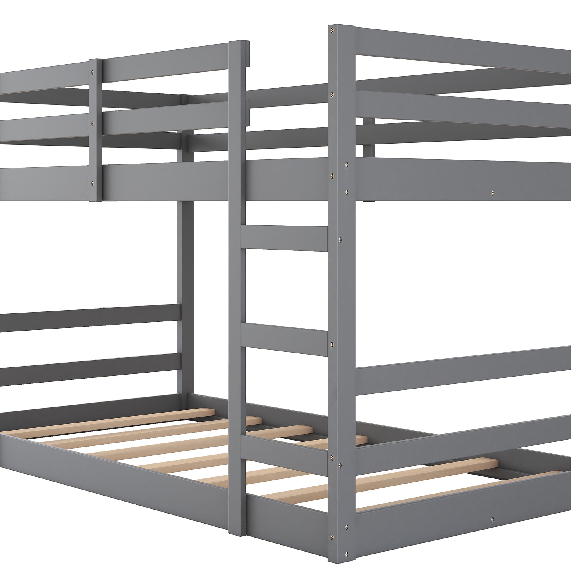 Twin Over Twin Bunk Bed with Ladder